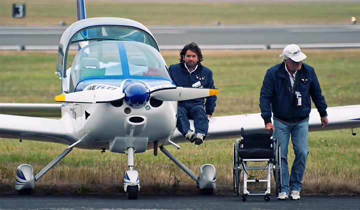 Niepełnosprawny pilot grupy We Fly Team